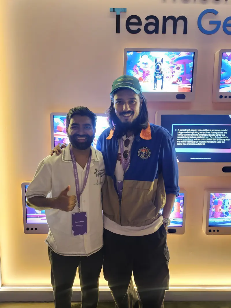 With a fellow creator at Team Gemini