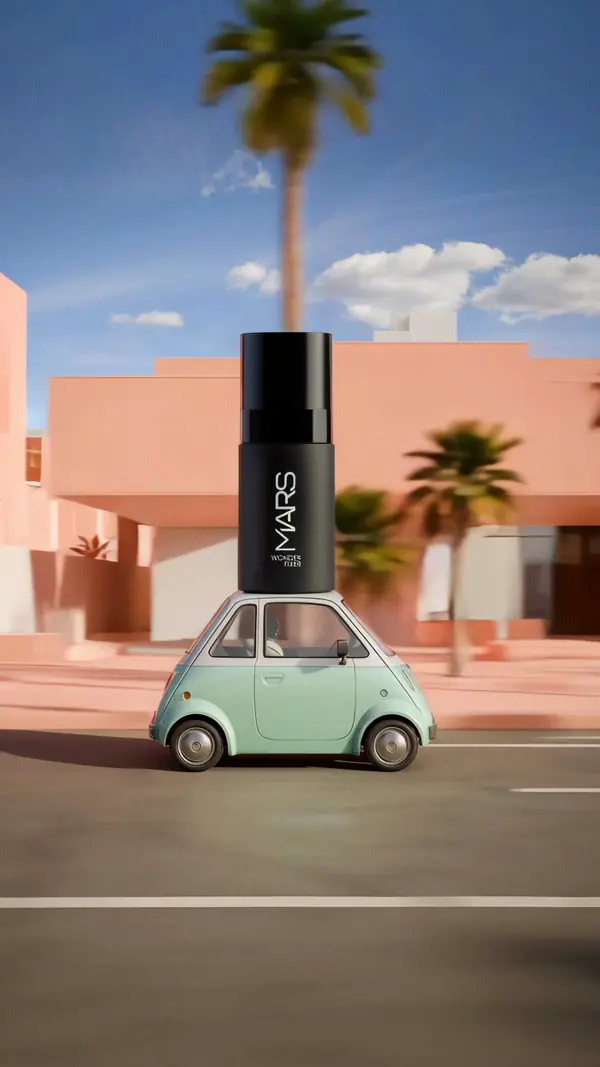 Mars Cosmetics - Scale-play desert spot for a serum bottle